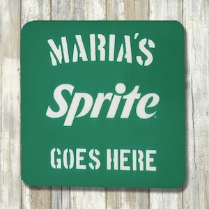 Personalized Diet Coke Goes Here Coaster, Custom Gift for Girl Friend, Funny Christmas Present for Mom, Gift for Coworker under 20 dollar