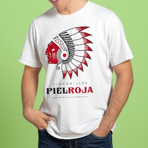 PielRoja Cigarillos T-shirt- Piel roja Cigarettes - Colombian Vintage cigarettes T-shirt