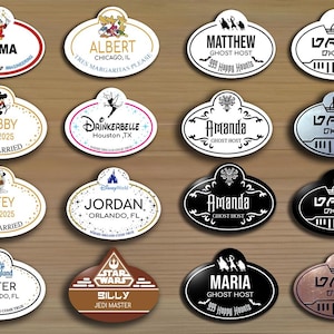 Personalize Your Cast Member Name Tags - Parks Inspired - Wearable Waterproof! Costuming Cosplay