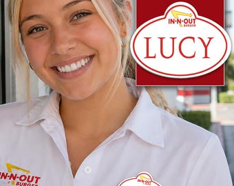 Personliga In-N-Out Burger Namnskyltar - Bärbara Vattentäta! Kostymer Cosplay