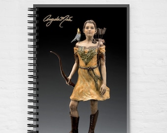 SPIRAL NOTEBOOK - "VIGOR" Bronze Sculpture by Angela Mia