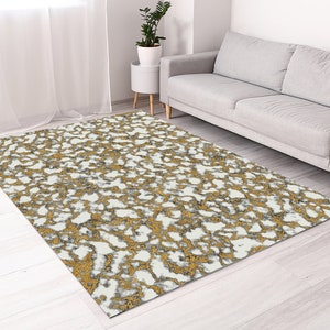 Weiß und goldene Marmor Teppiche, Moderne Teppiche, Gold Marmor Teppiche, Alkohol Tinte Teppiche, Luxus Teppich, Türmatte, Leicht zu reinigen Teppich, Saloon Teppich,
