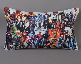 Superhero Pillow, Boy Room Decor, Kids Pillow, Nursery Pillow, Pillow, Decorative Pillow Cover, Home Decor, Cushion,  Pillow Cases,