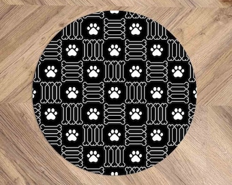 Cat Food Mat,  Paw Pattern Rug, Dog Food Mat,  Food Mat,  Play Mat, Pet Food Mat, Cat Pad, Dog Pad,  Custom Pet Mat,  Personalized Pet Mat,
