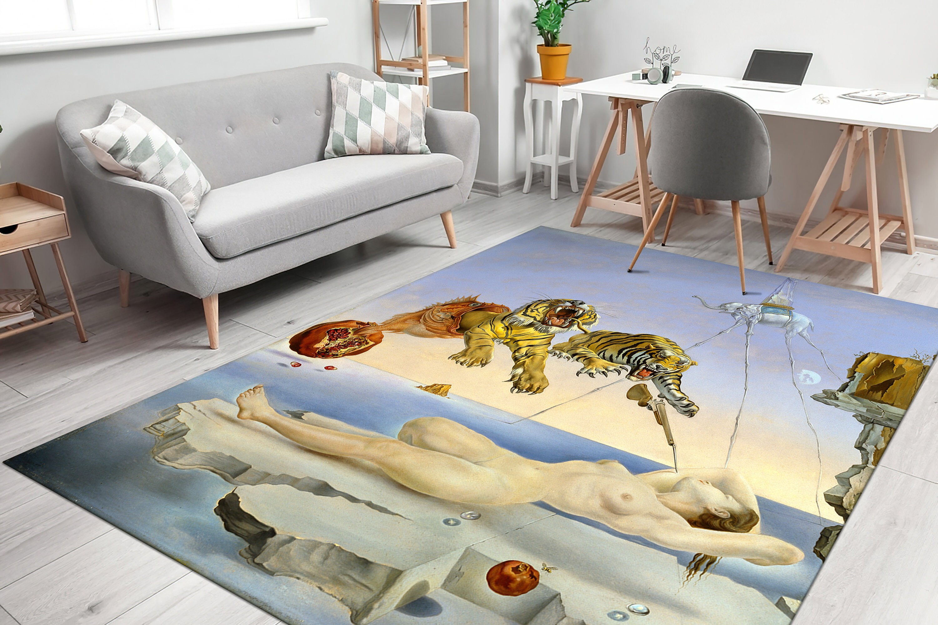 Dali Pomegranate Rugs, Flight of a Bee Rug, Surreal Rug, Famous Rugs ...