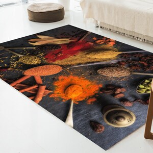 Spices Rugs, Colorful Rug, Kitchen Rugs, Modern Rug, Office Decor Rug ...