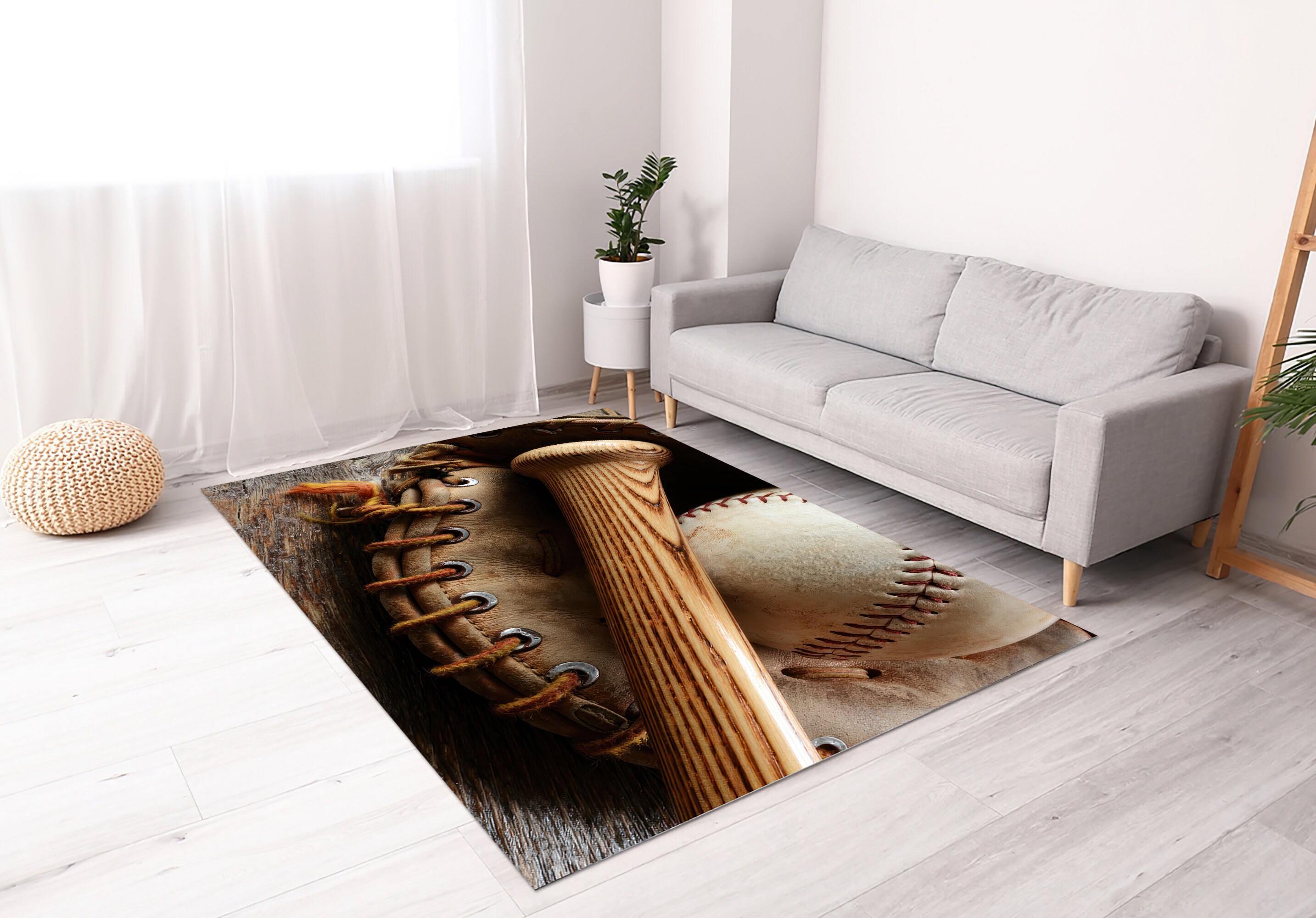 Homeboy Rug Baseball Rug, Boy Room Rug, Modern Rug, Motivation Rugs, Bath Rug ...