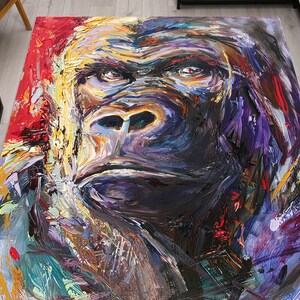 The gorilla – animals area rug carpet