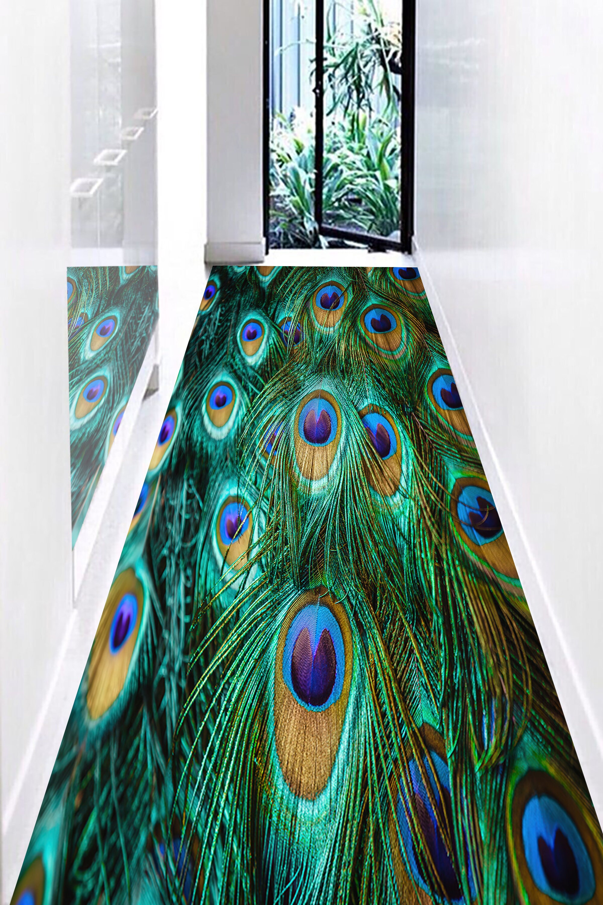 Feathered Rug Colorful Peacock Feather Rugs, Peacock Rug, Colorful Feather Rug ...