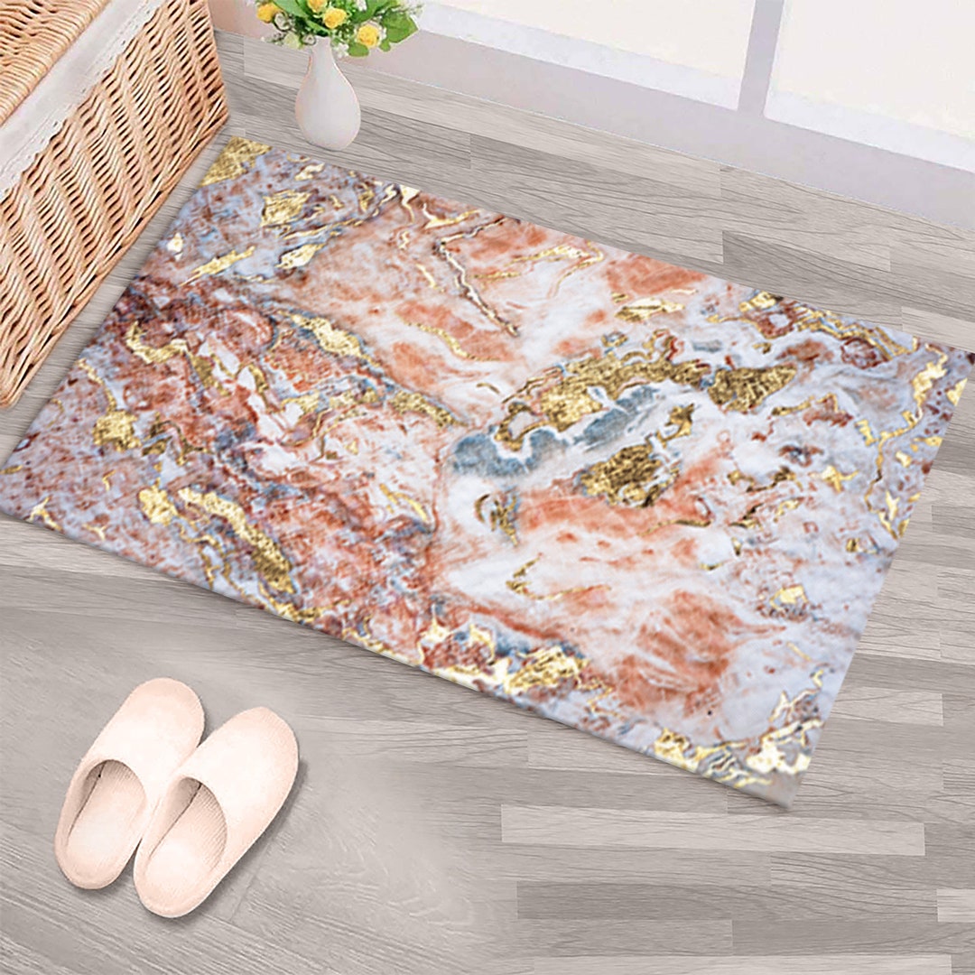 Soft Stone Rug Soft Tones Marble Rug, Shimmery Rug, Gold Marble Rug, Modern Rugs ...