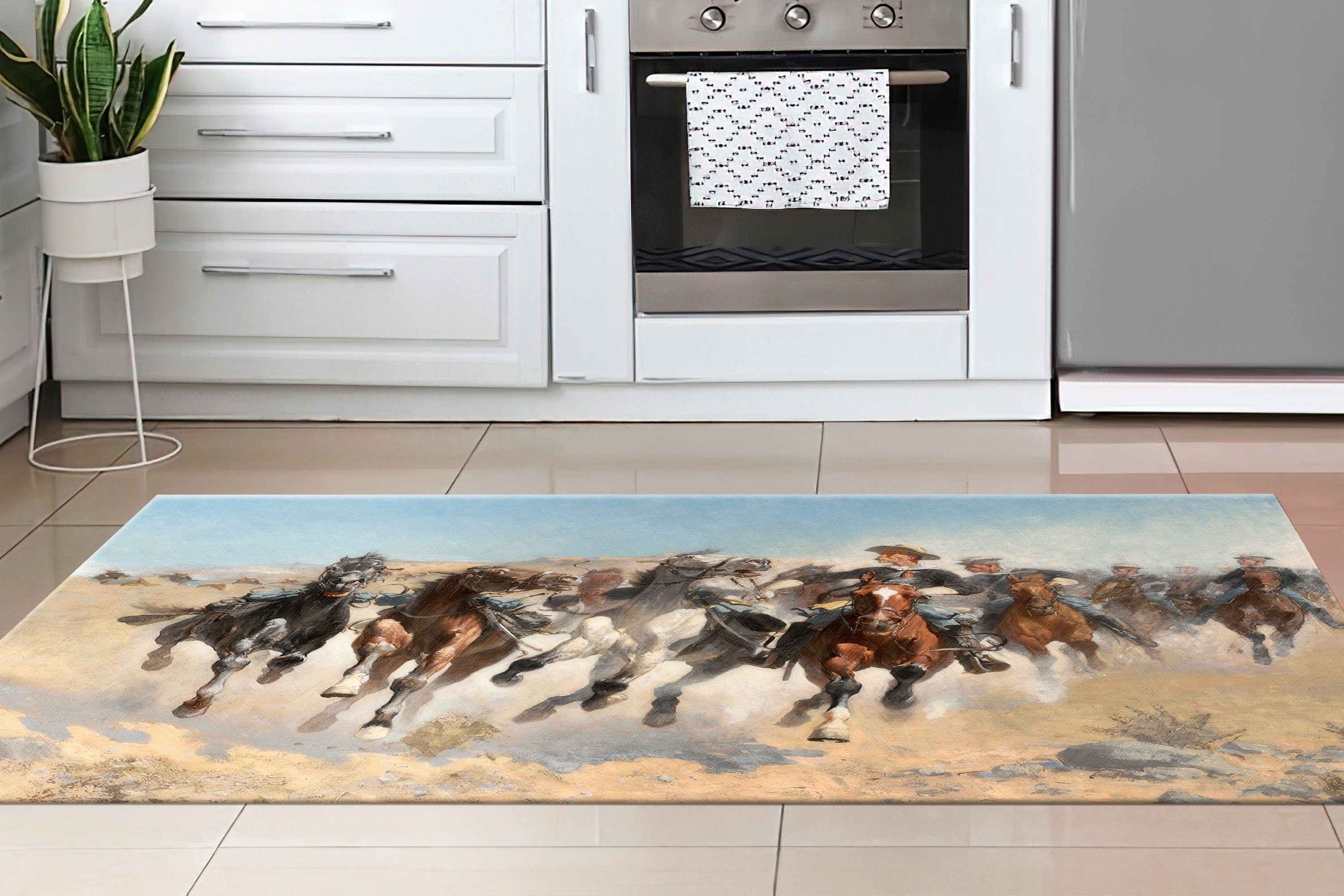 The Fourth Troopers Moving the Led Horses Rug Running Horses - Etsy