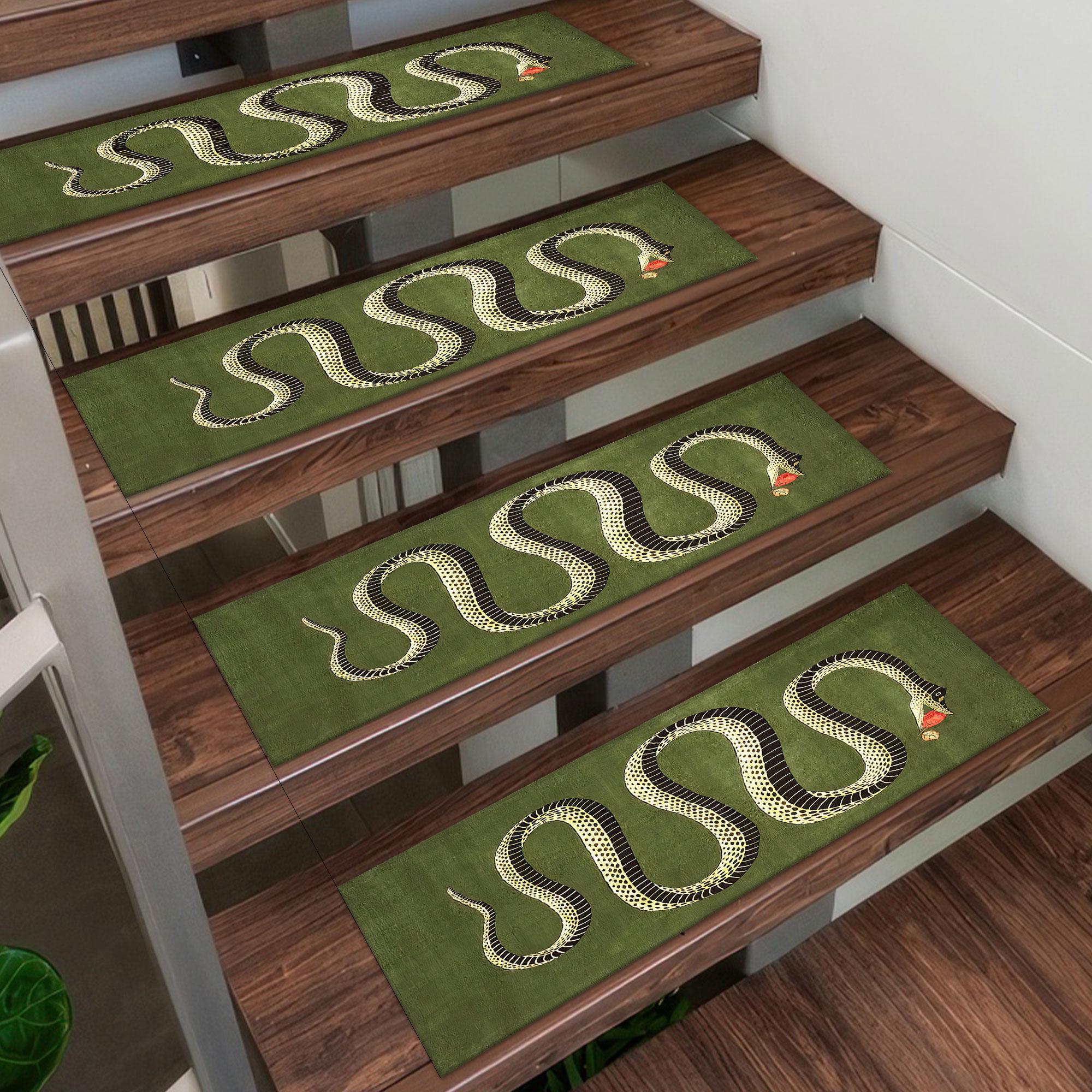 Snake Ladder Rug Snake With Apple Rugs, Snake Step Rug, Abstract Snake Rugs, Stair Rugs ...