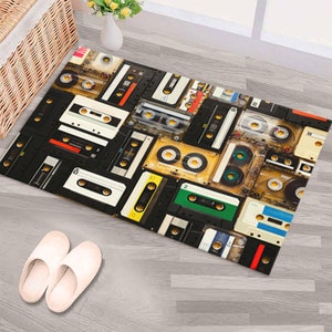Retro Audio Cassette Rug, Audio Cassette Rugs, Vintage Cassette Rugs, Music Room Rug, Indoor Rug, Soft Rug, Cool Rug, Personalized Gifts, image 9