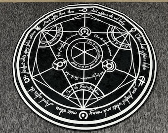 FMA Transmutation Rugs, Full Metal Transmutation Rugs, FMA Rugs, Modern Rugs, Entry Rug, Living Room Rug, Easy To Clean Rug, Salon Rug,