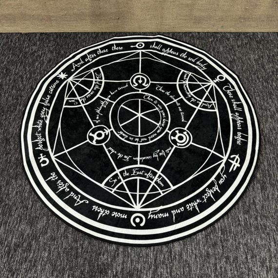 FMA Transmutation Rugs, Full Metal Transmutation Rugs, FMA Rugs, Modern Rugs, Entry Rug, Living Room Rug, Easy To Clean Rug, Salon Rug,