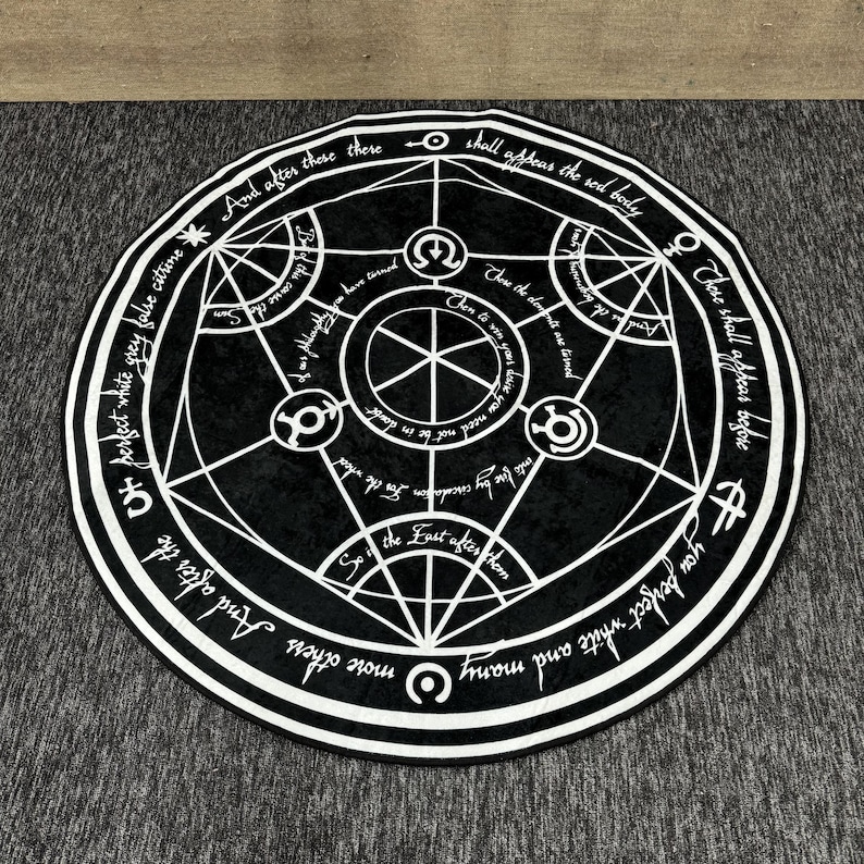 FMA Transmutation Rugs, Full Metal Transmutation Rugs, FMA Rugs, Modern Rugs, Entry Rug, Living Room Rug, Easy To Clean Rug, Salon Rug, image 1