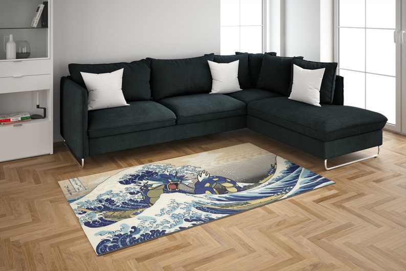 The Great Wave Rug, Wave Off Kanagawa Rugs, Japanese Rug, Reproduction Rug, Runner Rug, Entryway Rug, Easy To Clean Rug, Decorative Rug, image 8