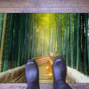 Alfombra Bosque de Bambú, Alfombra Paisaje, Alfombra Kioto, Alfombra de Área, Regalo para Él, Alfombra Antideslizante, Alfombra para Dormitorio, Alfombra Lavable a Máquina, Alfombra Fácil de Limpiar, imagen 8