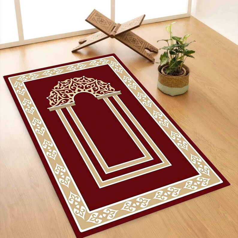 Prayer Rud Red Prayer Rug, Beige Prayer Rug, Worship Rug, Religious Rug, Spiritual ...