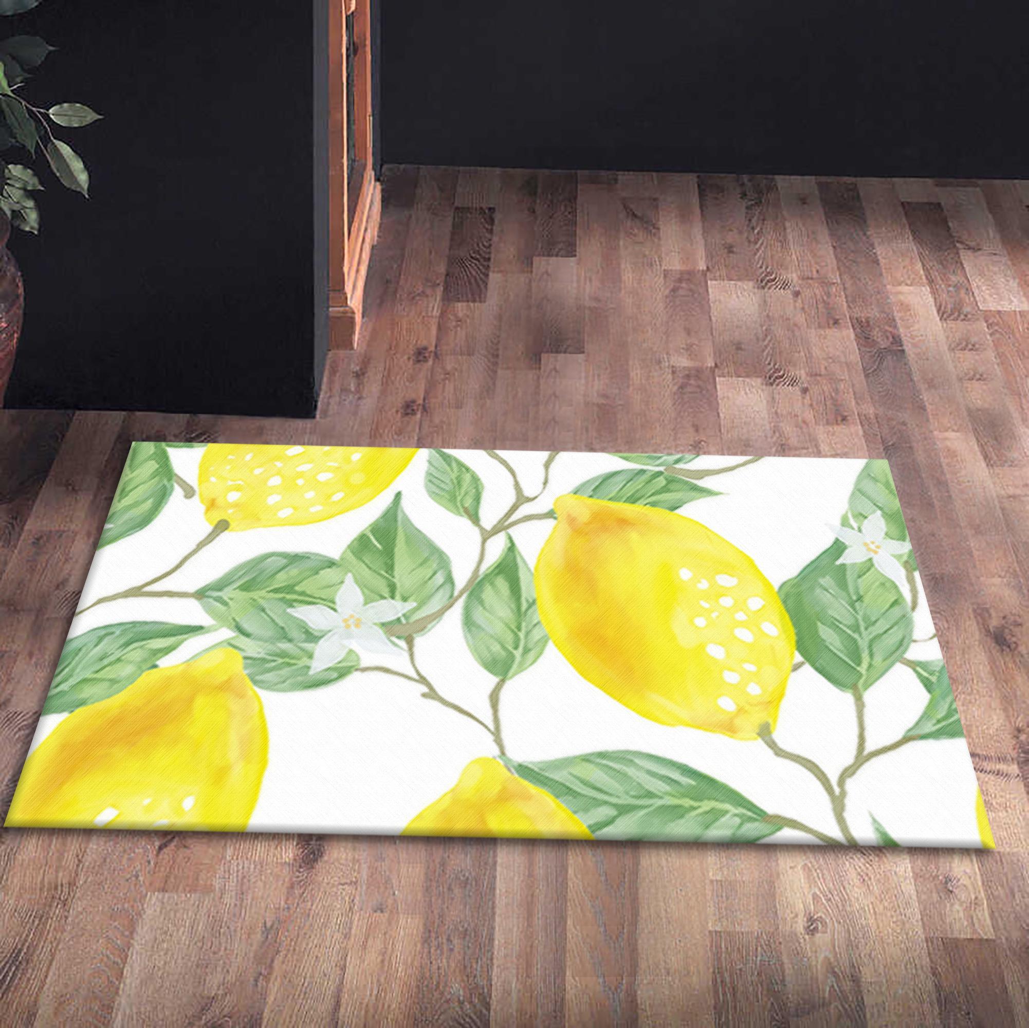 Simple Lemon Rug Lemon Rugs, Minimal Rug, Kitchen Rugs, Modern Rugs, Classic Rug, Area ...