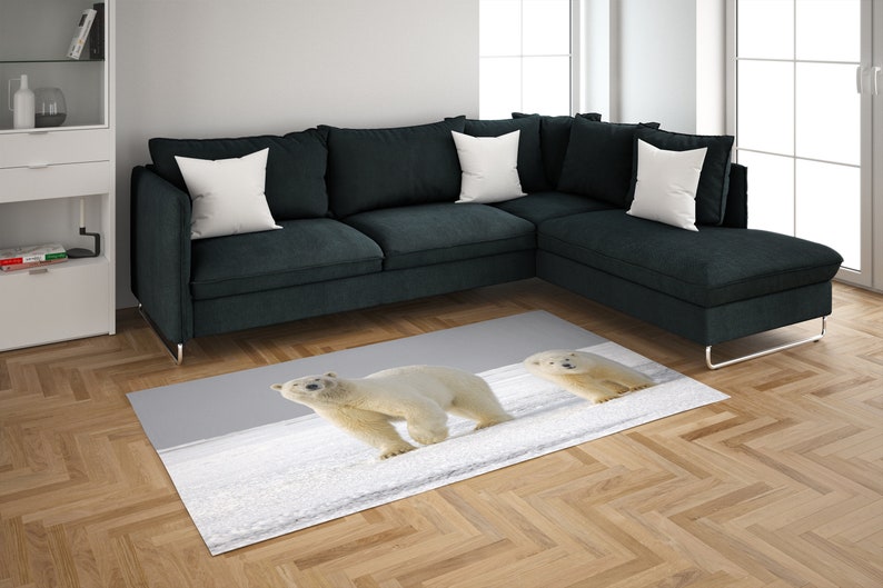 Bear Rugs, Two Bears Rug, Polar Bear Rug, Animal Rug, Wall Hanging Rug ...