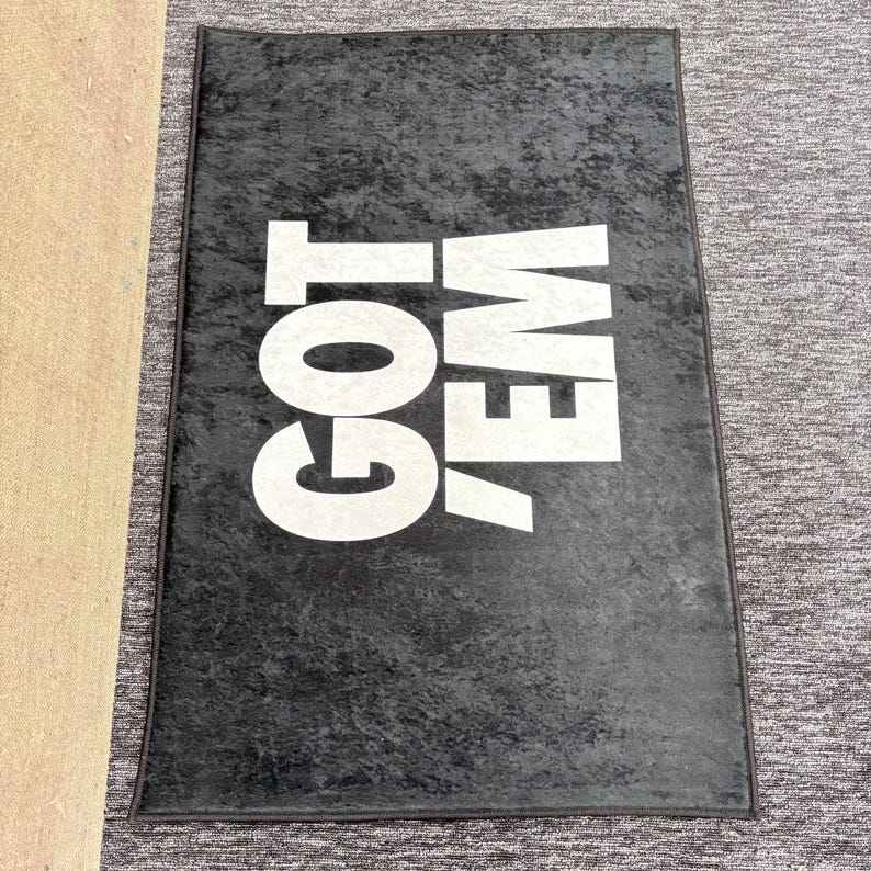 Got Em Rug, Black And White Rugs, Black Rugs, Modern Rug, Gift For The Home, 3D Printed Rug, Custom Rug, Soft Rug, Door Mat, Runner Rug, image 3