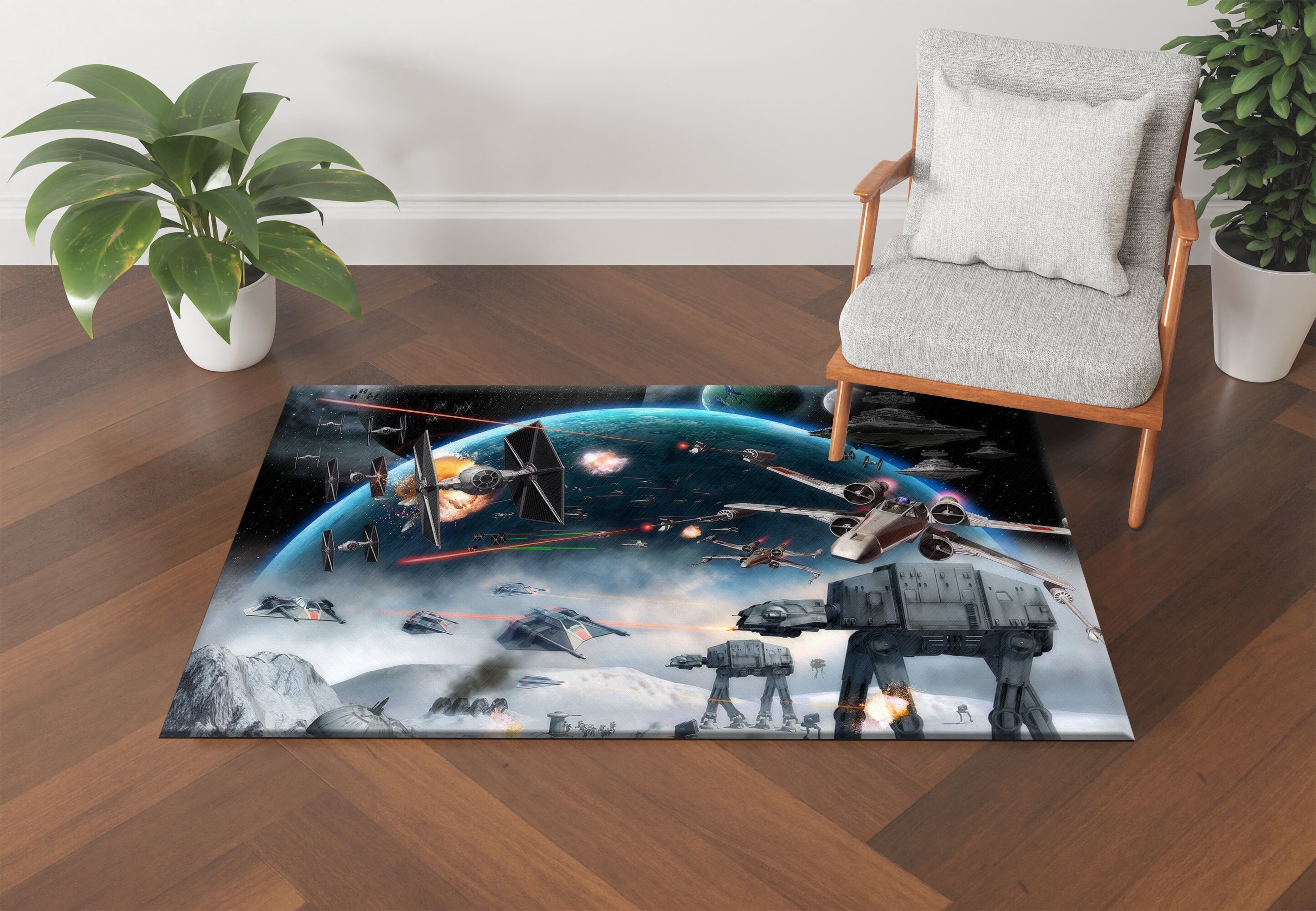 Stargate Rug Star Wars Space Battle Rug, Movie Rug, Abstract Space Rug, Modern Rug ...
