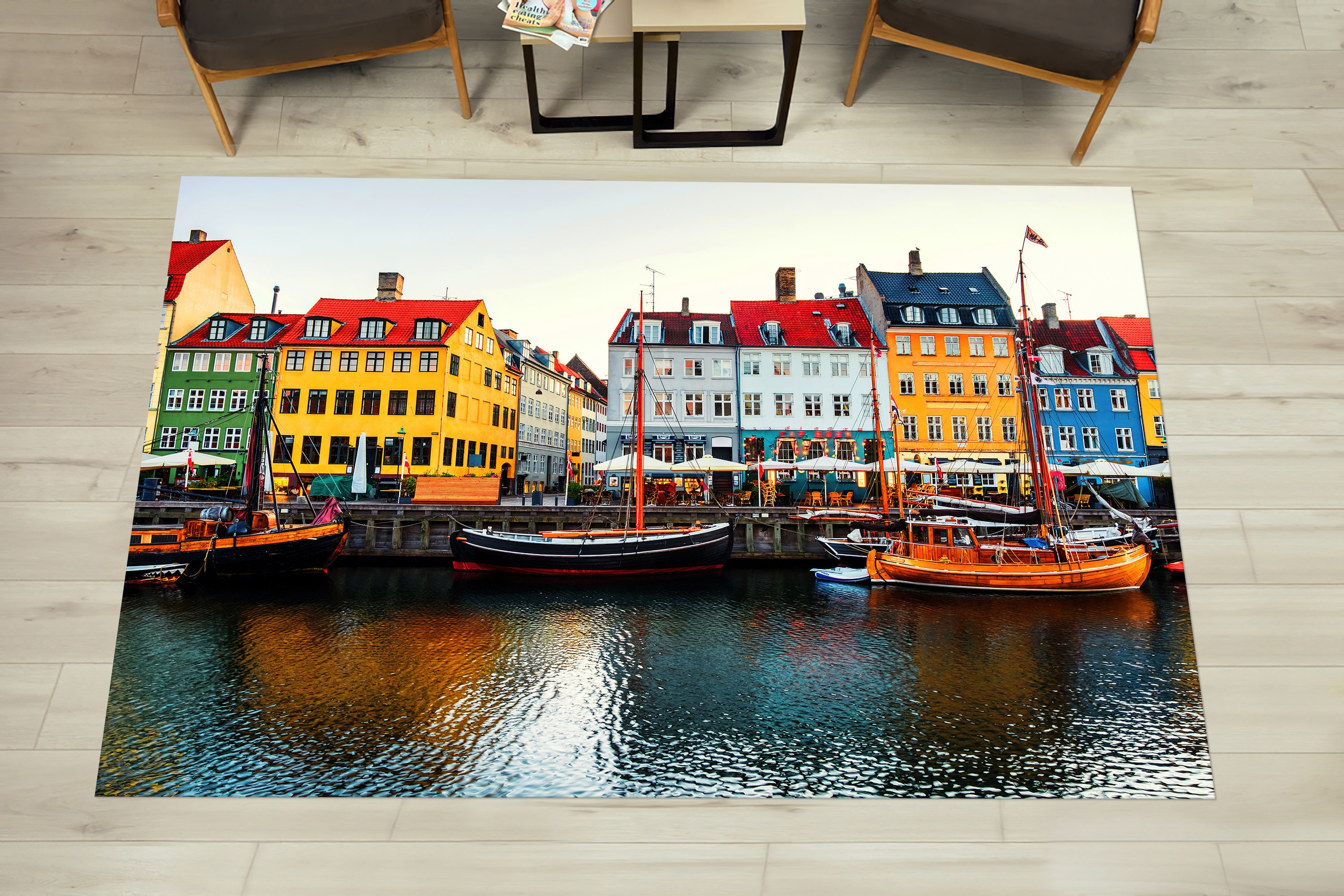 Wall Rug Denmark Denmark Nyhavn View Rug, Denmark Rug, Copenhagen Rug, Landscape Rug ...