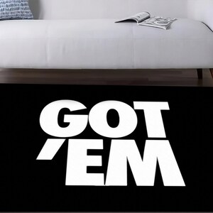 Got Em Rug, Black And White Rugs, Black Rugs, Modern Rug, Gift For The Home, 3D Printed Rug, Custom Rug, Soft Rug, Door Mat, Runner Rug, image 10