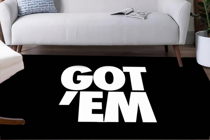 Got Em Rug, Black And White Rugs, Black Rugs, Modern Rug, Gift For The Home, 3D Printed Rug, Custom Rug, Soft Rug, Door Mat, Runner Rug, image 10