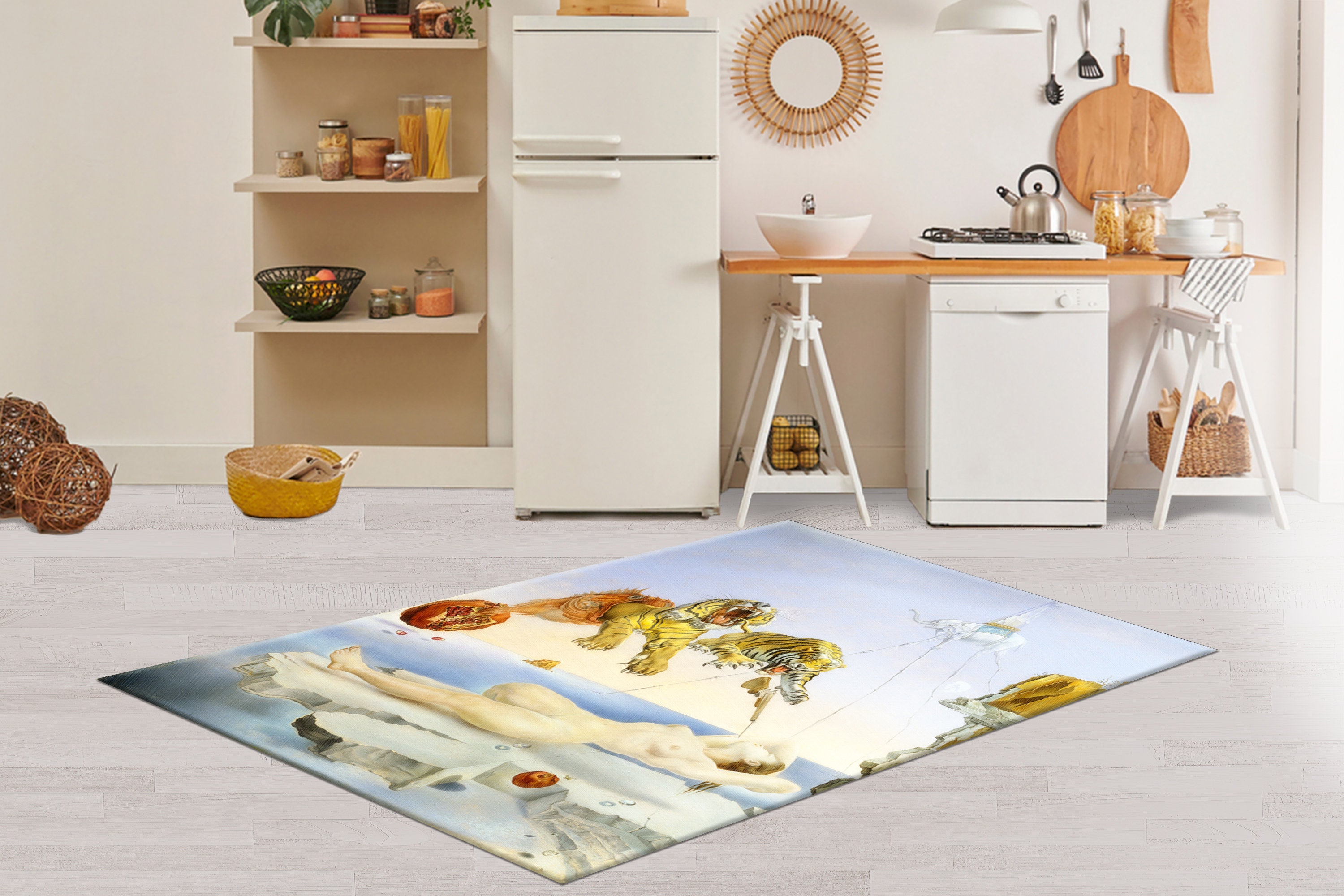 Dali Pomegranate Rugs, Flight of a Bee Rug, Surreal Rug, Famous Rugs ...