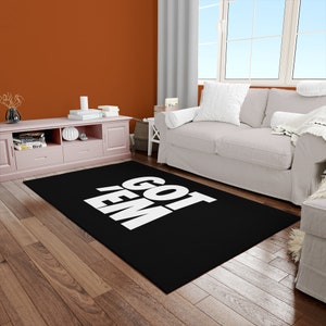 Got Em Rug, Black And White Rugs, Black Rugs, Modern Rug, Gift For The Home, 3D Printed Rug, Custom Rug, Soft Rug, Door Mat, Runner Rug, image 12