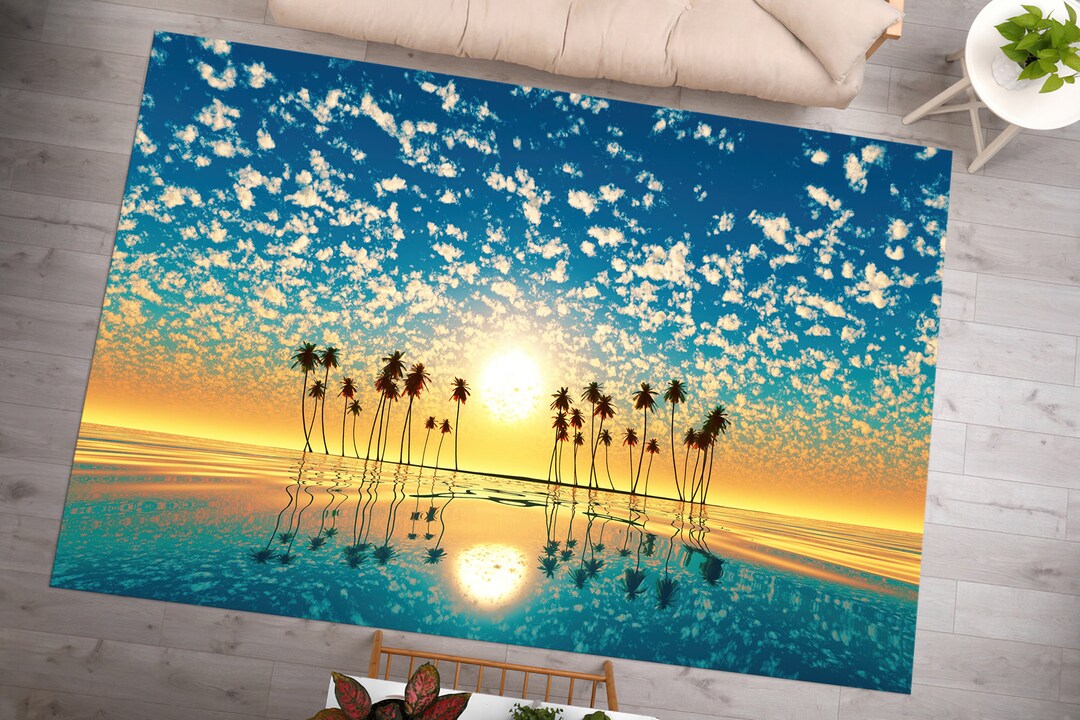 Sunrise on the Beach Rug, Tropical Rugs, Beach Rugs, View Rugs, Car Mat ...