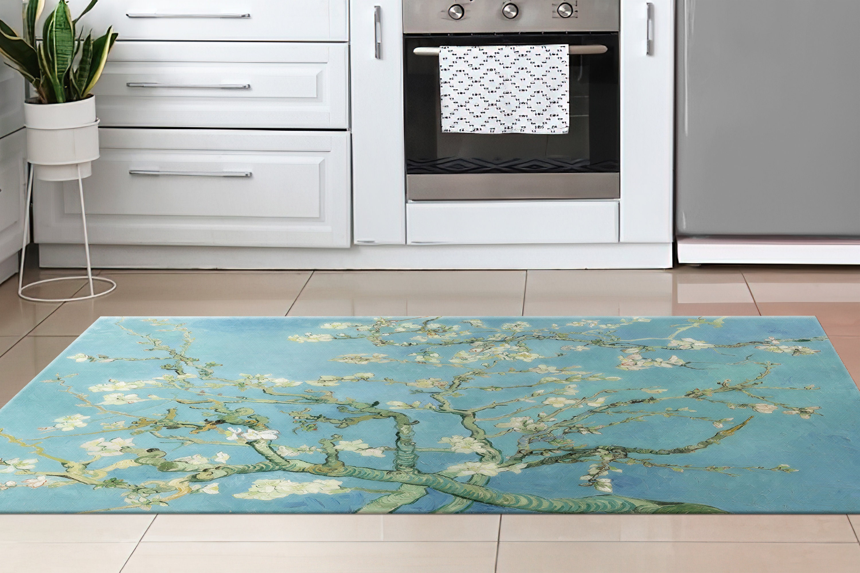 The Blossoming Almond Tree Rugs, Botanical Rugs, Van Gogh Rugs, Famous ...