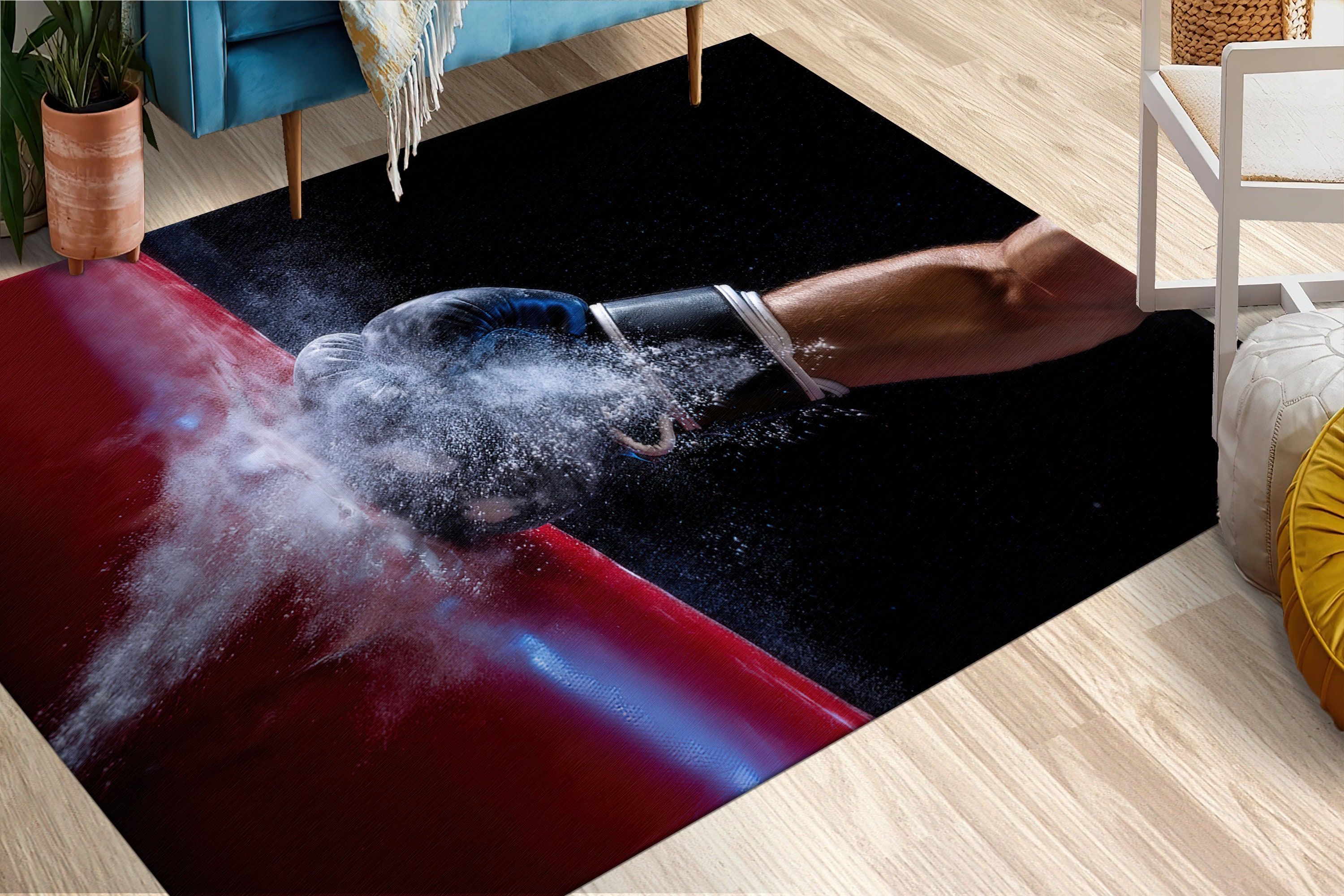 Boxing Rug, Boxer Rug, Boxing Gloves Rug, Motivation Rug, Popular Rug ...