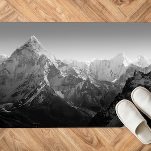 Everest Base Camp Rug, Everest Rug, Mountain Landscape Rug, View Rug, Popular Rug, Decorative Rug, Home Decor Rug, Entry Rug, Stair Rugs,