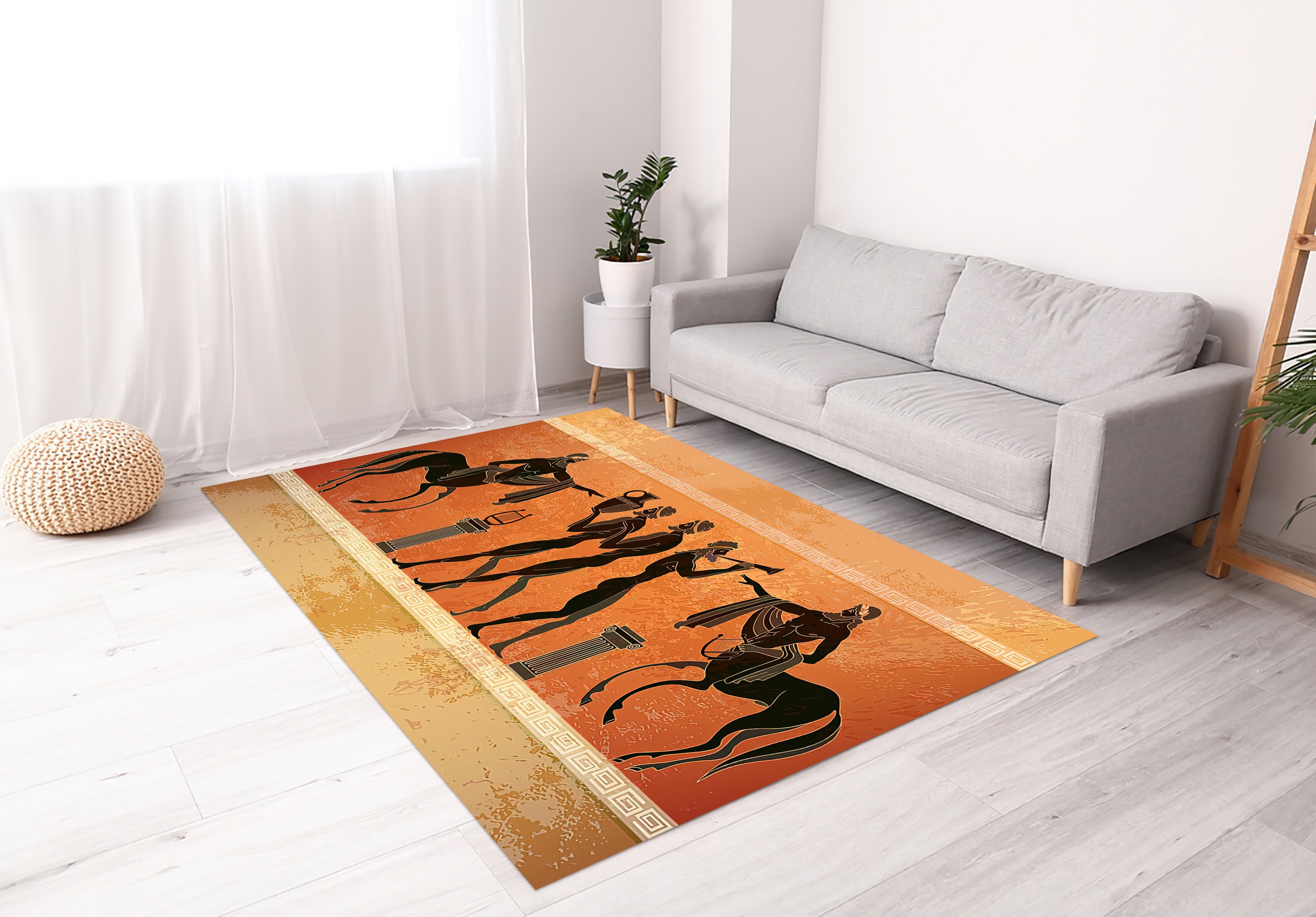 Greek Mythology Rug, Ancient Greece Rug, Illustrations Rugs, Modern Rug ...