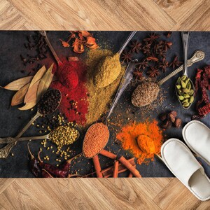 Spices Rugs, Colorful Rug, Kitchen Rugs, Modern Rug, Office Decor Rug ...