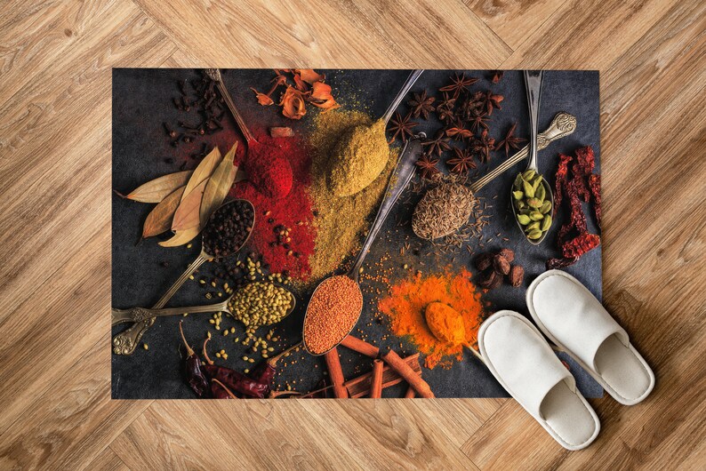 Spice Rug Spices Rugs, Colorful Rug, Kitchen Rugs, Modern Rug, Office Decor Rug ...
