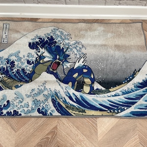 Alfombra La Gran Ola, Alfombras Wave Off Kanagawa, Alfombra Japonesa, Alfombra de Reproducción, Alfombra de Pasillo, Alfombra de Entrada, Alfombra Fácil de Limpiar, Alfombra Decorativa,