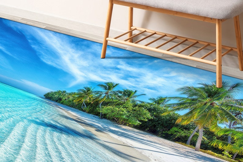 Tropical Ocean Rug, Beach Landscape Rug, Sea Rug, Landscape Rugs ...