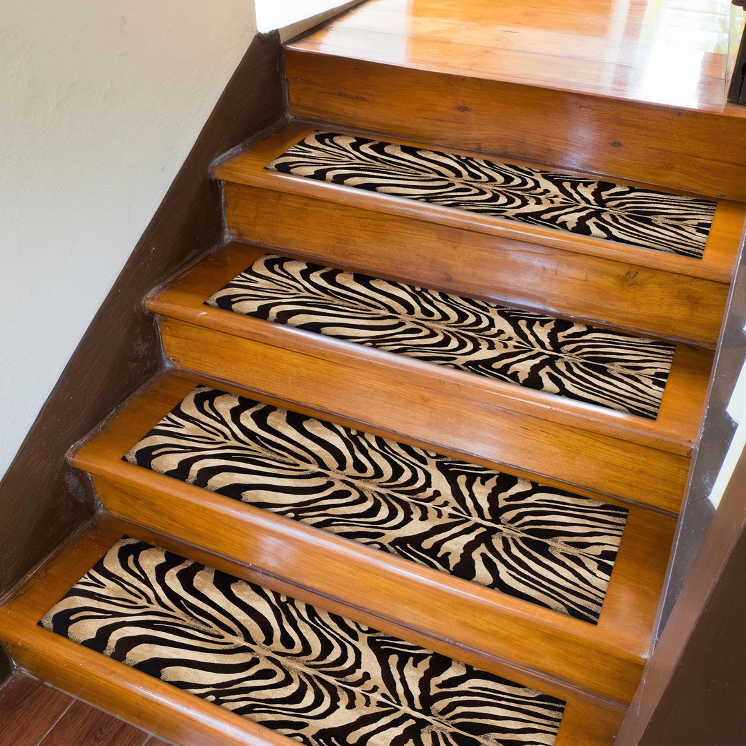 Zebra Rug, Zebra Pattern Step Rugs, Black Rug, Modern Rug, Corridor Rug ...
