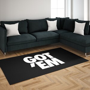 Got Em Rug, Black And White Rugs, Black Rugs, Modern Rug, Gift For The Home, 3D Printed Rug, Custom Rug, Soft Rug, Door Mat, Runner Rug, image 11