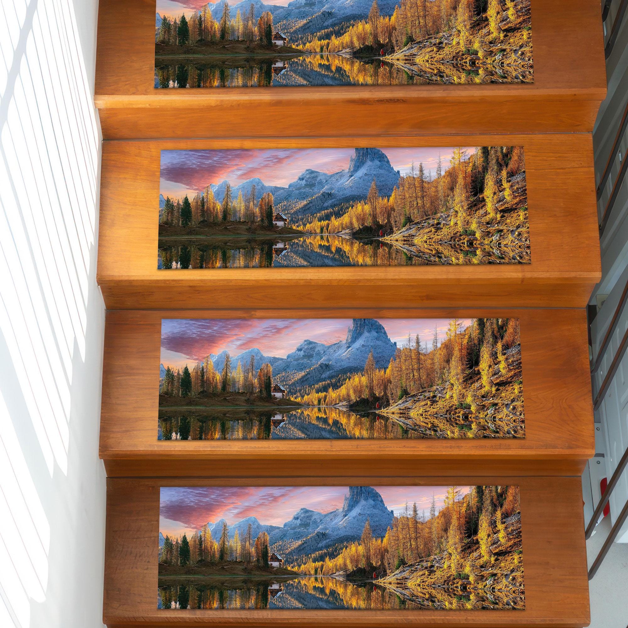 Step Rug, Natural Landscape Rug, Tree Landscape Rugs, Mountain ...