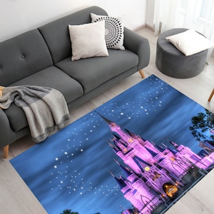 Cinderella Castle Rugs, Disneyland Rugs, Starry Sky Rug, Children Rug, Outdoor Rug, Living Room Rug, Dining Room Rug, Indoor Rug, Small Rug,