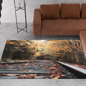 Treinrails landschapstapijten, boomtapijt, spoorwegtapijt, landschapstapijten, gangtapijt, kantoortapijt, populair tapijt, tapijt kantoorinrichting, toegangskleed,
