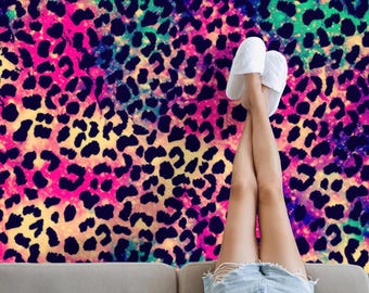 Leopard Pattern Rug, Pink Rug, Pink Leopard Rugs, Modern Rug, Non Slip Rug, Housewarming Gift, Nursery Rug, Cool Rug, Bedroom Rug, Area Rug,