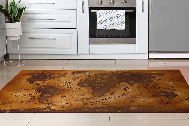 Wall Rug Maps Old World Map Rug, Brown Rugs, Old Map Rugs, Map Rug, Salon Decor Rug ...
