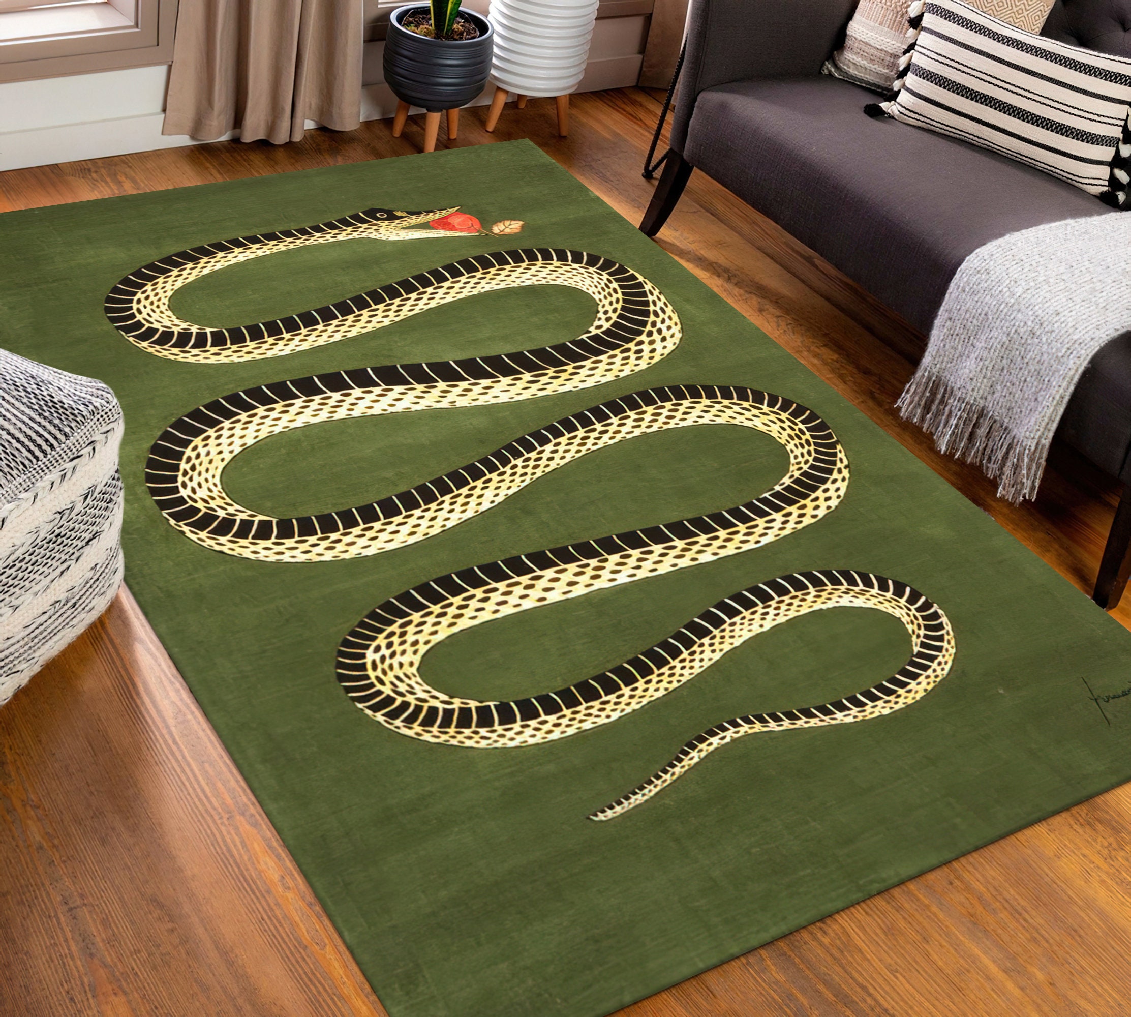 Snake rug - Etsy 日本