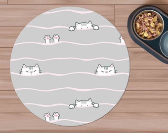 Minimal Rug, Cat Food Mat,  Dog Food Mat,  Food Mat,  Play Mat, Pet Food Mat, Cat Pad, Dog Pad, Custom Pet Mat, Personalized Pet Mat,